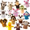 15-Piece Animal Hand Puppets Bundle - Premium Quality, Movable Open Mouths - Safari, Farm, Jungle, Zoo - Perfect for Storytelling, Teaching, Preschool. view 1