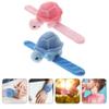 HOLIDYOYO Stuffed Animal Slap Bracelets 2pcs Cartoon Plush Turtle Huggers Slap Wristbands Kids for Birthday Gift Holiday Basket Fillers Slap Band Watch view 3