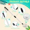 Zhehao 4 Pack Shelling Tools for Beach Include 2 Pcs Shark Tooth Sifter and 2 Pcs Seashell Bag Sand Sifter with Long Adjustable Handle Adults Boys Girls Summer Beach Toys view 3