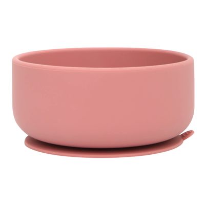 dollop Silicone Suction Bowl | BPA Free | Dishwasher & Microwave Safe (Dusty Rose)
