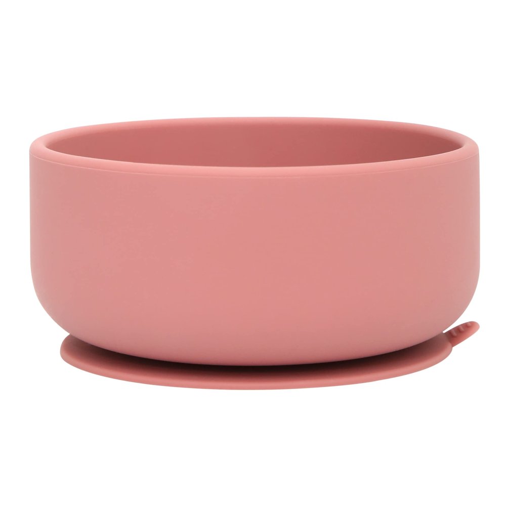dollop Silicone Suction Bowl | BPA Free | Dishwasher & Microwave Safe (Dusty Rose)