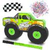 Jergrim Monster Truck Piata, 4 Piece Set, perfect for Kids Birthday Parties, Race Car Party Supplies fits piata candy and party favors (16X10) Durable! (Green Monster Truck) view 1