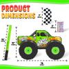 Jergrim Monster Truck Piata, 4 Piece Set, perfect for Kids Birthday Parties, Race Car Party Supplies fits piata candy and party favors (16X10) Durable! (Green Monster Truck) view 2