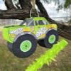 Jergrim Monster Truck Piata, 4 Piece Set, perfect for Kids Birthday Parties, Race Car Party Supplies fits piata candy and party favors (16X10) Durable! (Green Monster Truck) view 3