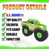 Jergrim Monster Truck Piata, 4 Piece Set, perfect for Kids Birthday Parties, Race Car Party Supplies fits piata candy and party favors (16X10) Durable! (Green Monster Truck) view 4