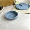 dollop Silicone Suction Bowl | BPA Free | Dishwasher & Microwave Safe (Slate Blue) view 3