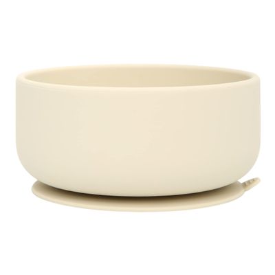 dollop Silicone Suction Bowl | BPA Free | Dishwasher & Microwave Safe (Sand)