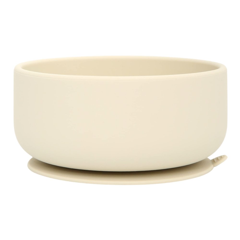 dollop Silicone Suction Bowl | BPA Free | Dishwasher & Microwave Safe (Sand)