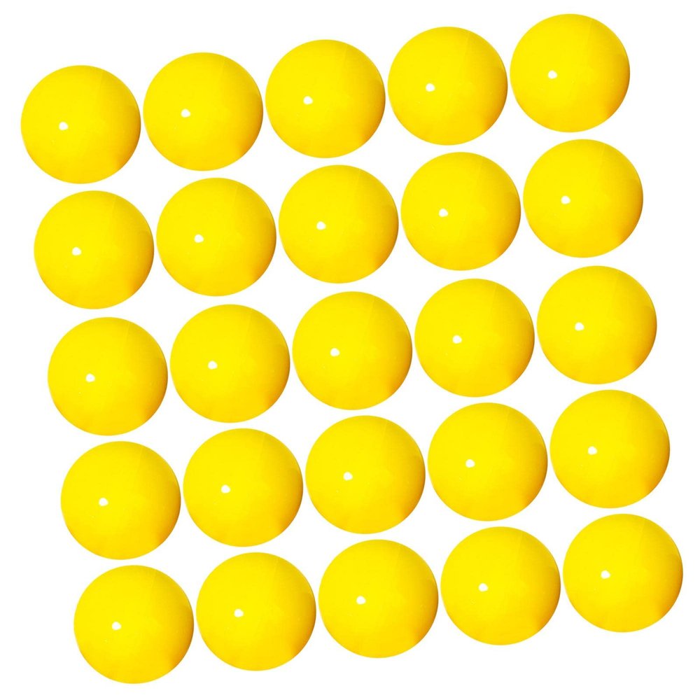EHJRE 25x Bingo Ball Calling Balls Accessories Replace Raffle Balls Lottery Balls for Camping Household Market Entertainment Parties, Yellow