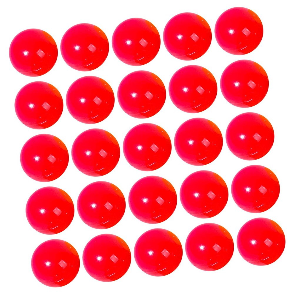 EHJRE 25x Bingo Ball Calling Balls Accessories Replace Raffle Balls Lottery Balls for Camping Household Market Entertainment Parties, red
