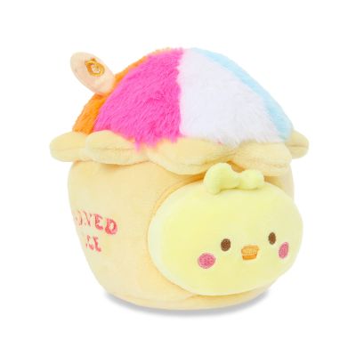 Anirollz Stuffed Animal Plush Toy  6" Small Hawaiian Outfitz Plush Doll | Soft, Squishy, Warm, Cute, Comfort, Safe | Birthday Gift Kawaii Yellow Chick with Shaved Ice Chickiroll