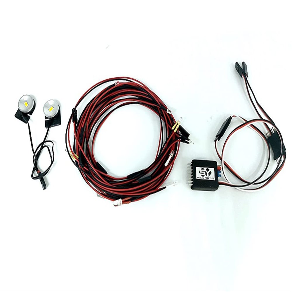 Palumma For TRX4 LED Light Kit, RC Car Headlights+Front bar lamp + Steering lamp+brake light+Reversing light for Traxxas 1/10 TRX4 1972 Chevrolet K5 Blazer(white)