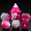 DNDND Aage DND Dice Set 7 PCS Crystal D&D Dice with Gorgeous Gift Case for Dungeons and Dragon Tabletop Game (Pink Agate) view 1