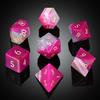 DNDND Aage DND Dice Set 7 PCS Crystal D&D Dice with Gorgeous Gift Case for Dungeons and Dragon Tabletop Game (Pink Agate) view 2