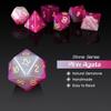 DNDND Aage DND Dice Set 7 PCS Crystal D&D Dice with Gorgeous Gift Case for Dungeons and Dragon Tabletop Game (Pink Agate) view 4