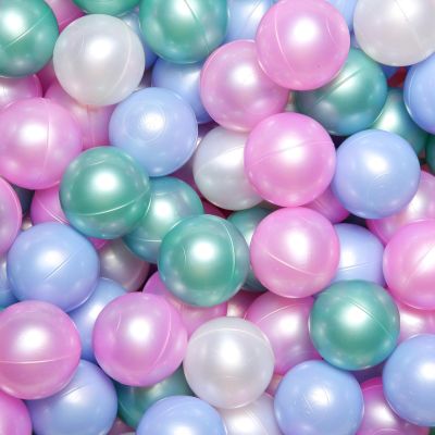 GOGOSO Ball Pit Balls for Toddlers Kids Plastic Balls for Ball-Pit Playpen Pool Baby Play Pastel BPA-Free Non Toxic Play Pastel Crush Proof Bal Pearl Pink Green Blue White 100pcs
