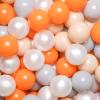 GOGOSO Ball Pit Balls for Toddlers Kids Plastic Balls for Ball-Pit Playpen Pool Baby Play Pastel BPA-Free Non Toxic Play Pastel Crush Proof Bal Orange Beige Pearl White Gray 100pcs view 1