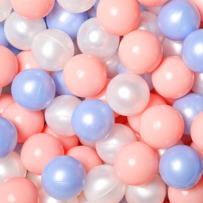 GOGOSO Ball Pit Balls for Toddlers Kids Plastic Balls for Ball-Pit Playpen Pool Baby Play Pastel BPA-Free Non Toxic Play Pastel Crush Proof Bal Pearl Blue Pink White 100pcs