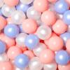 GOGOSO Ball Pit Balls for Toddlers Kids Plastic Balls for Ball-Pit Playpen Pool Baby Play Pastel BPA-Free Non Toxic Play Pastel Crush Proof Bal Pearl Blue Pink White 100pcs view 1