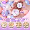 GOGOSO Ball Pit Balls for Toddlers Kids Plastic Balls for Ball-Pit Playpen Pool Baby Play Pastel BPA-Free Non Toxic Play Pastel Crush Proof Bal Pearl Blue Pink White 100pcs view 2