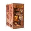 3D Wooden Puzzle Bookshelf Insert Decor,DIY Dollhouse Miniature Book Nook Assemble Kit,Bookends Model Build-Creativity Kit for Adults Women Birthday Gift view 1