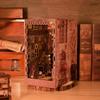 3D Wooden Puzzle Bookshelf Insert Decor,DIY Dollhouse Miniature Book Nook Assemble Kit,Bookends Model Build-Creativity Kit for Adults Women Birthday Gift view 2