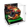 Better Display Cases Acrylic Motorcycle Helmet Display Cases with Mirror Case, Yellow Risers and Turf Base and Wallmount - 16" x 13" x 14" (A024/V61) view 2