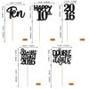 30PCS Black 10th Birthday Cupcake Toppers Glitter Ten Happy 10 Straight Outta 2016 Cupcake Picks for Cheers to 10 Years 10th Birthday Wedding Anniversary Party Cake Decorations Supplies view 2