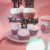 30PCS Black 13th Birthday Cupcake Toppers Glitter Thirteen Happy 13th Straight Outta 2012 Cupcake Picks for Cheers to 13 Years Birthday Anniversary Party Decorations Supplies view 3