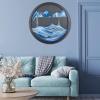 AECEVAN Sand Art Liquid Motion, 17.3'' Moving Sand Art Decor 360 Rotating Deep Sea Sandscape 3D Round Glass Frame Display Flowing Sand Relaxing Toys for Home Office Work Decor view 1