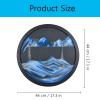AECEVAN Sand Art Liquid Motion, 17.3'' Moving Sand Art Decor 360 Rotating Deep Sea Sandscape 3D Round Glass Frame Display Flowing Sand Relaxing Toys for Home Office Work Decor view 2