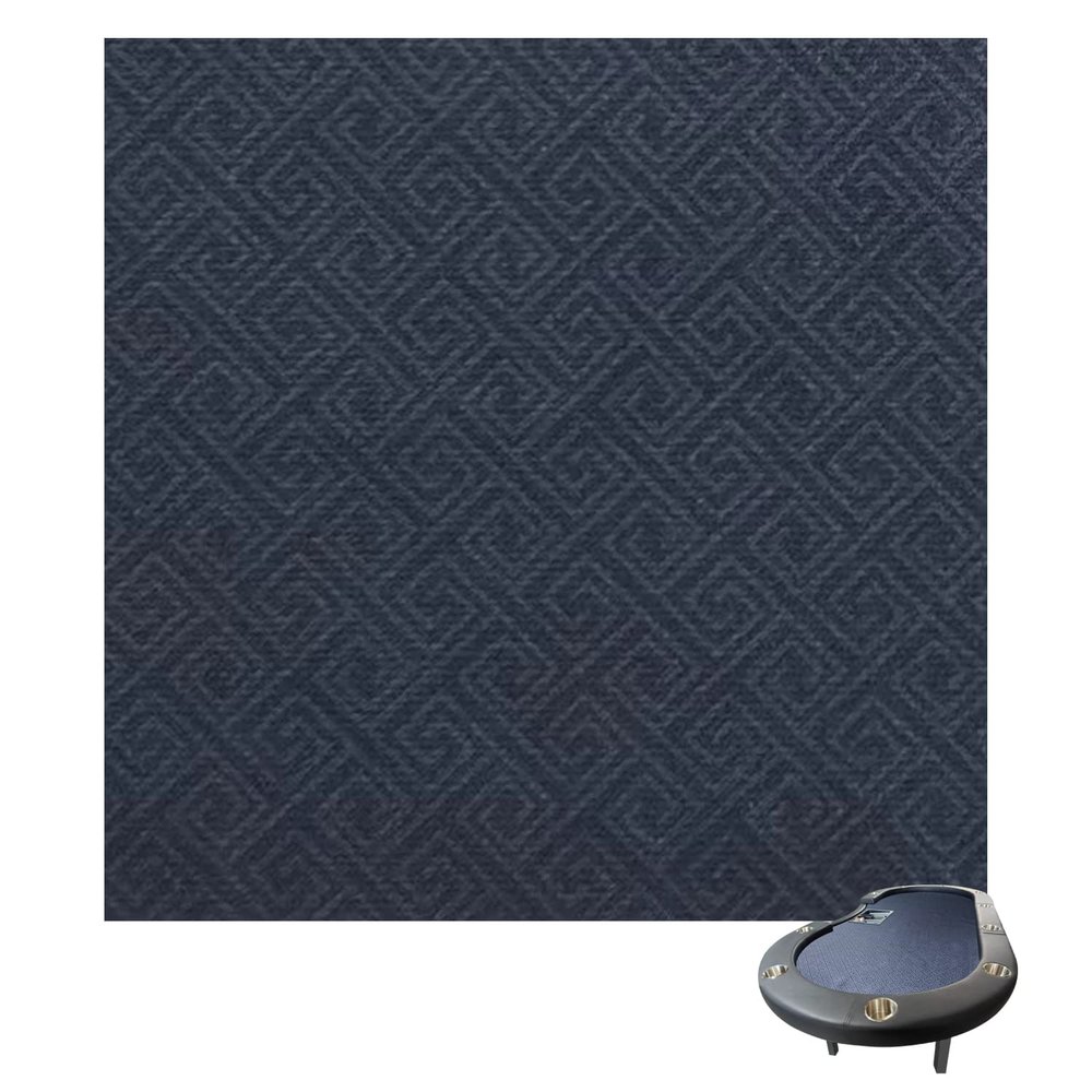 Luckin Sports 108 X 56 inch Tabletop Professional Casino Felt Layout for Texas Hold'em Poker and Blackjack. 100% Fabric, Waterproof and Stain Resistant, Washable and Ironable. (Square Lines Grey)