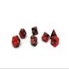 10mm Mini Polyhedral Dice Collection - Includes one D20, D12, D10, D8, D6, D4, and D00 (Black and Red Swirl) view 3