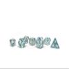 10mm Mini Polyhedral Dice Collection - Includes one D20, D12, D10, D8, D6, D4, and D00 (Blue Sparkle) view 1