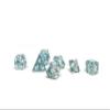 10mm Mini Polyhedral Dice Collection - Includes one D20, D12, D10, D8, D6, D4, and D00 (Blue Sparkle) view 2