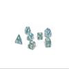 10mm Mini Polyhedral Dice Collection - Includes one D20, D12, D10, D8, D6, D4, and D00 (Blue Sparkle) view 3