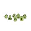 10mm Mini Polyhedral Dice Collection - Includes one D20, D12, D10, D8, D6, D4, and D00 (Glow in The Dark) view 1
