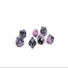 10mm Mini Polyhedral Dice Collection - Includes one D20, D12, D10, D8, D6, D4, and D00 (Pink and Black Swirl) view 3