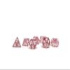 10mm Mini Polyhedral Dice Collection - Includes one D20, D12, D10, D8, D6, D4, and D00 (Pink Sparkle) view 2