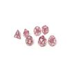 10mm Mini Polyhedral Dice Collection - Includes one D20, D12, D10, D8, D6, D4, and D00 (Pink Sparkle) view 3