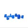 10mm Mini Polyhedral Dice Collection - Includes one D20, D12, D10, D8, D6, D4, and D00 (Ocean Blue) view 2