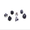 10mm Mini Polyhedral Dice Collection - Includes one D20, D12, D10, D8, D6, D4, and D00 (Marbled with Purple Numbering) view 3
