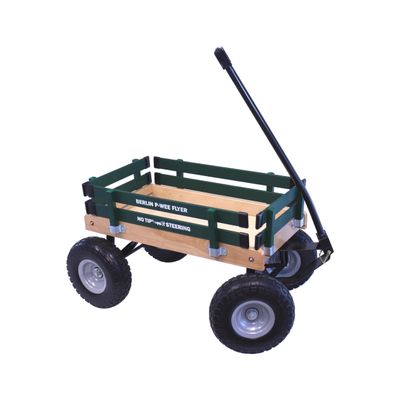 AmishToyBox Berlin Big-Foot Kid's Wagon - Perfect Wagon for Children and Toddlers - Amish Made in Ohio, USA - 10" No-Flat Tires (Hunter Green)