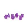 10mm Mini Polyhedral Dice Collection - Includes one D20, D12, D10, D8, D6, D4, and D00 (Violet Dust) view 1