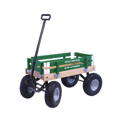 AmishToyBox Berlin Big-Foot Kid's Wagon - Perfect Wagon for Children and Toddlers - Amish Made in Ohio, USA - 10" No-Flat Tires (Emerald Green)