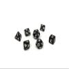 10mm Mini Polyhedral Dice Collection - Includes one D20, D12, D10, D8, D6, D4, and D00 (Dark Sparkle) view 3