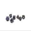 10mm Mini Polyhedral Dice Collection - Includes one D20, D12, D10, D8, D6, D4, and D00 (Blue Dust) view 3