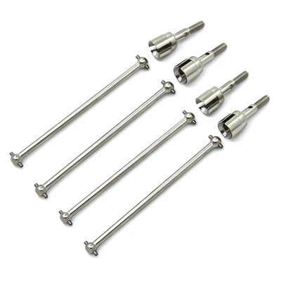 MOUDOAUER 4PCS RC Car Truck Metal 89.5MM Dog Bones Drive Shaft with Wheel Axle for HSP 94111 94108 94170 Model Upgrade Parts Spare Part Part Accessories