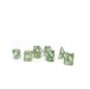 10mm Mini Polyhedral Dice Collection - Includes one D20, D12, D10, D8, D6, D4, and D00 (Green Sparkle) view 2