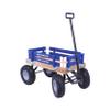 AmishToyBox Berlin Big-Foot Kid's Wagon - Perfect Wagon for Children and Toddlers - Amish Made in Ohio, USA - 10" No-Flat Tires (Blue) view 3